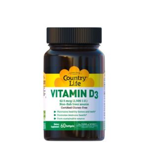 image Вітамін D3 2500 МО 60 капсул ТМ Кантрі Лайф / Country Life