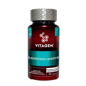image Вітаджен N25 Вітамін В Комплекс Енергія + / Vitamin B Complex Energy + капсули №60