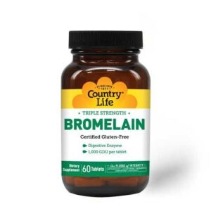 image Бромелайн потрійна сила 500 мг 60 таблеток ТМ Кантрі Лайф / Country Life