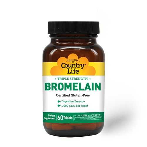 673180-500x500 image Бромелайн потрійна сила 500 мг 60 таблеток ТМ Кантрі Лайф / Country Life