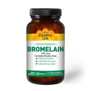 image Бромелайн (Bromelain) потрійна сила 500 мг 30 таблеток ТМ Кантрі Лайф / Country Life
