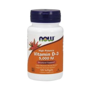 image Вітамін D3 (Vitamin D3) 5000IU ТМ Нау Фудс / Now Foods 120 желатинових капсул