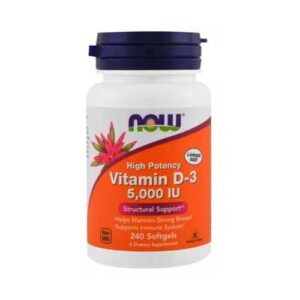 image Вітамін D3 (Vitamin D3) 5000IU ТМ Нау Фудс / Now Foods 240 желатинових капсул