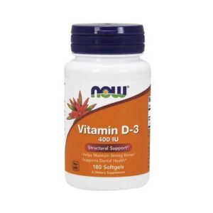 image Вітамін D3 (Vitamin D3) 400 МО ТМ Нау Фудс / Now Foods 180 желатинових капсул