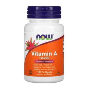 image Вітамін А (Vitamin A) 10 000 IU ТМ Нау Фудс / Now Foods 100 желатинових капсул