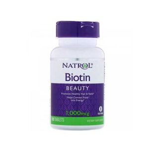 image Біотин (Biotin) 1000 мкг ТМ Natrol / Натрол 100 таблеток