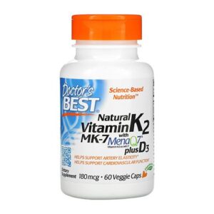 image Вітамін K2 з D3 (Vitamin K2 plus Vitamin D3) 180 мкг Doctor's Best 60 капсул