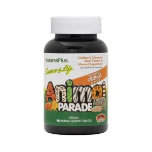 image Дитячі Мультивітаміни Смак Апельсина Animal Parade (Children's Multi-Vitamin) Natures Plus 90 жувальних цукерок