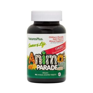 image Дитячі Мультивітаміни Смак Вишні Animal Parade (Children's Multi-Vitamin) Natures Plus 90 жувальних цукерок
