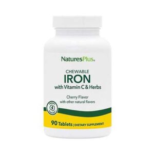 image Залізо з вітаміном C (Chewable Iron) Вишневий смак Nature's Plus 90 таблеток