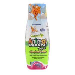 image Вітаміни для дітей (Children's Multi-Vitamin) Animal Parade Gold Тропічний смак Nature's Plus 236.56 мл