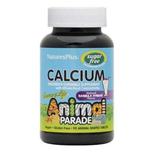 image Кальцій для Дітей (Chewable Calcium) Без Цукру Animal Parade Смак Ванілі Natures Plus 90 жувальних таблеток