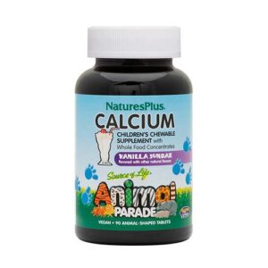 image Кальцій для дітей (Chewable Calcium) Animal Parade Смак Ванілі Natures Plus 90 жувальних таблеток