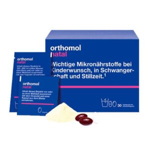 "Orthomol Natal granules for mom and baby."