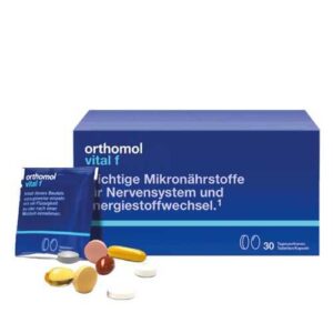 Orthomol Vital F capsules for women, 30 days.