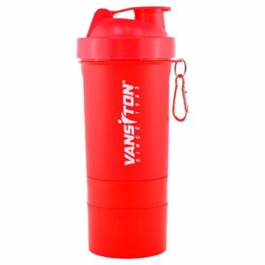 image Шейкер пластиковий 2 відділення червоний 500 мл ТМ Вансітон / Vansiton