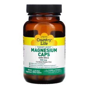 image Магній з кремнієм (Magnesium with Silica) 300 мг 60 капсул ТМ Кантрі Лайф / Country Life