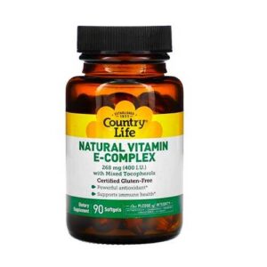 "Country Life Natural Vitamin E 400 IU"