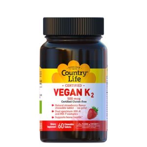 "Vegan K2 500 mcg 60 capsules packaging"