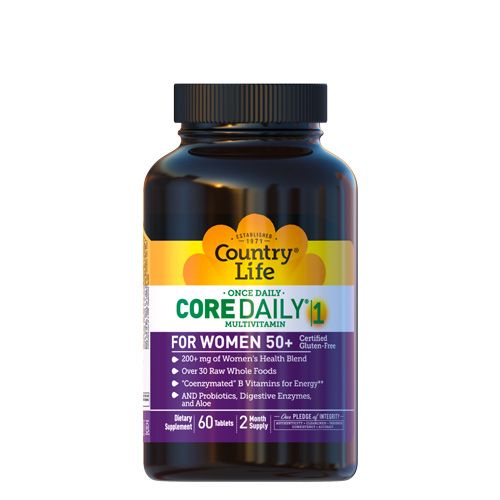 8196-cd1-fowoman50-500x500 image Вітамінно-мінеральний комплекс Core Daily 1 Womens 50+ 60 таблеток ТМ Кантрі Лайф / Country Life