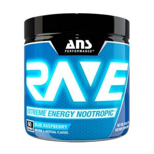 image Передтренувальний комплекс ANS Performance Rave Extreme Energy Nootropic US блакитна малина 210 г