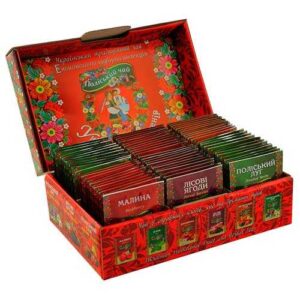 "Ukrainian souvenir tea set with 72 bags"