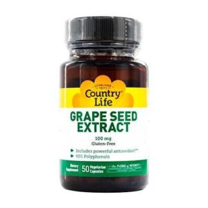 image Екстракт виноградних кісточок (Grape Seed Extract) 100 мг 50 капсул ТМ Кантрі Лайф / Country Life