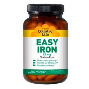 "Easy Iron 25 mg 90 capsules Country Life"