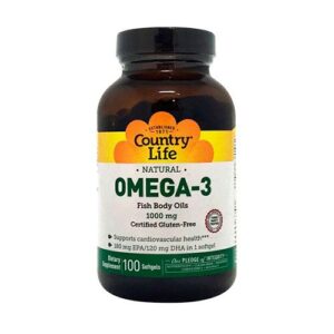 image Вітаміни Omega-3 (Омега-3 риб'ячий жир) 1000 мг 100 капсул ТМ Кантрі Лайф / Country Life