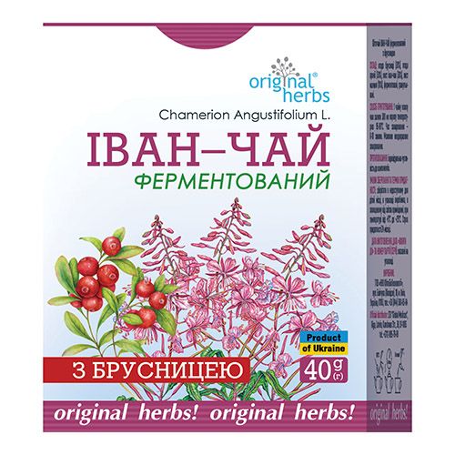 originalherbsivan-chayzbrusnitseyufermentovaniyua-4820183472403-500x500 image Іван-чай ферментований з брусницею Original Herbs 40 г