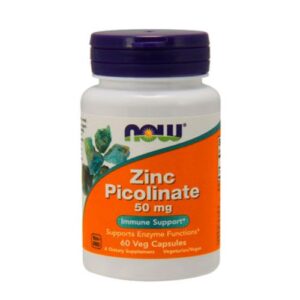"Zinc Picolinate Now Foods vegan capsules 50 mg."