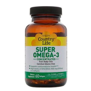 image Вітаміни Super Omega-3 (Омега-3 концентрований риб'ячий жир) 60 капсул ТМ Кантрі Лайф / Country Life