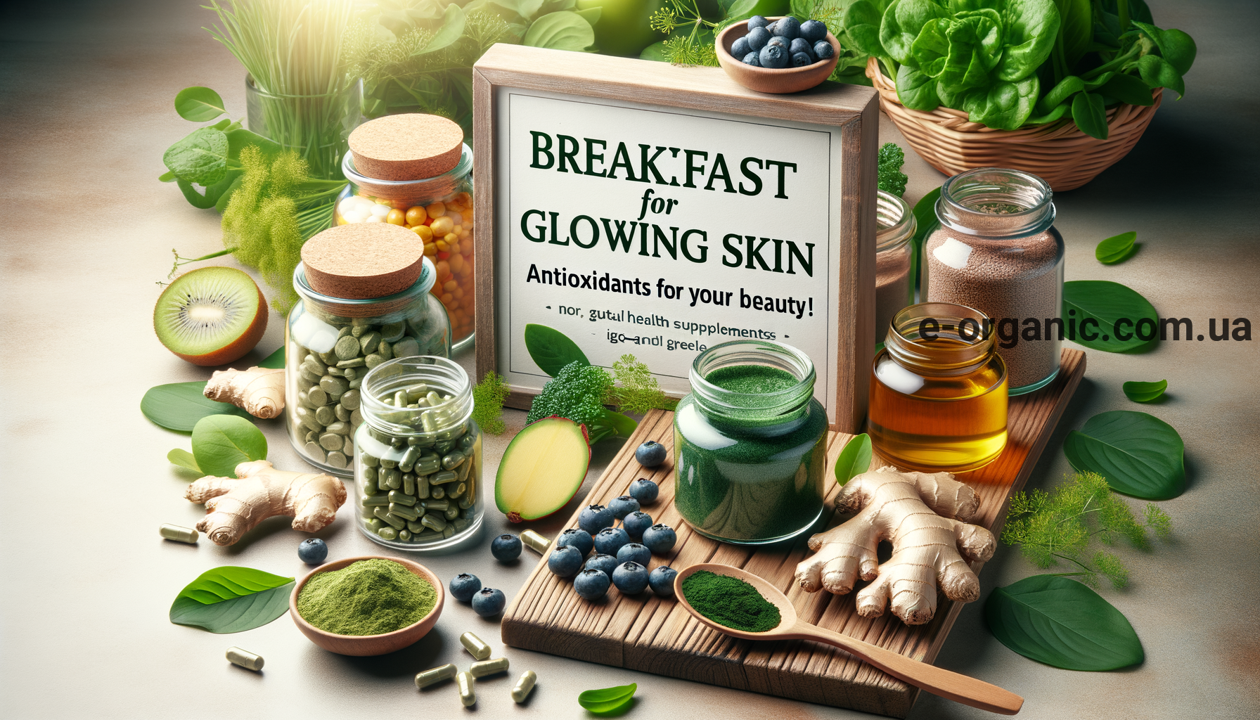 Сяюча шкіра сніданок з антиоксидантами