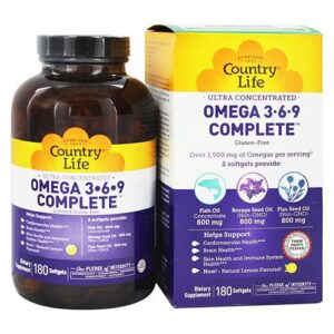 image Вітаміни Ультра Омега 3-6-9 180 капсул ТМ Кантрі Лайф / Country Life