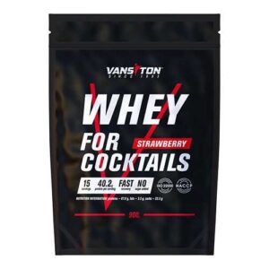 image Протеїн Для коктейлів 900 г Полуниця ТМ Вансітон / Vansiton