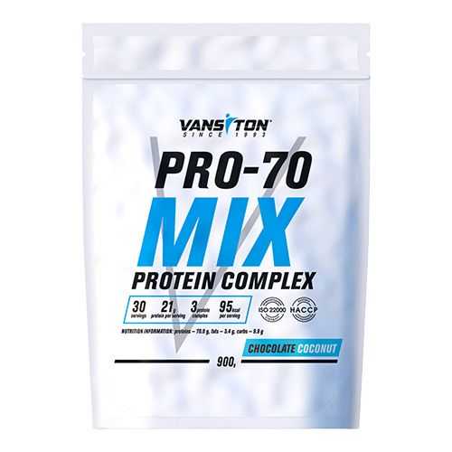 vansiton-pro-70-900-250x350-chocolatecoconut-4820106592973-500x500 image Протеїн Про 70 900г Шоколад-Кокос ТМ Ванситон / Vansiton