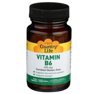"Vitamin B-6 100 mg 100 tablets Country Life"