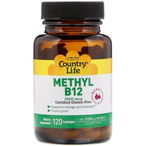 "Country Life Methyl B12 3000 mcg lozenges"