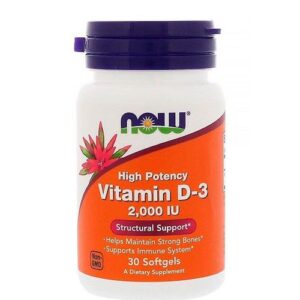 image Вітамін D-3 2000 Now Foods в м'яких капсулах №30