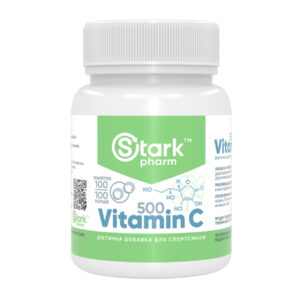 "Stark Vitamin-C 500mg - 100tabs supplement packaging."