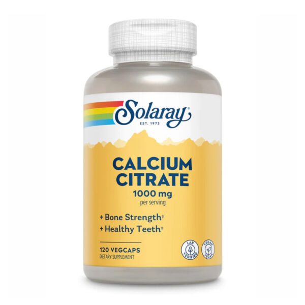 "Calcium Citrate 1000mg - 120 vcaps packaging"