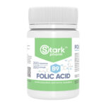 "Stark Folic Acid - 200tab supplement bottle"