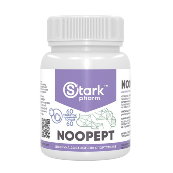 "Stark Noopept 20mg - 60caps product packaging."
