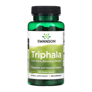 Triphala 500 mg - 100caps herbal supplement bottle.
