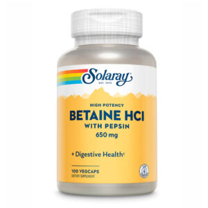 High Potency Betain HCl with Pepsin 650mg capsules
