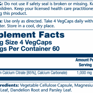 "Calcium Citrate 1000mg - 240 веганських капсул"