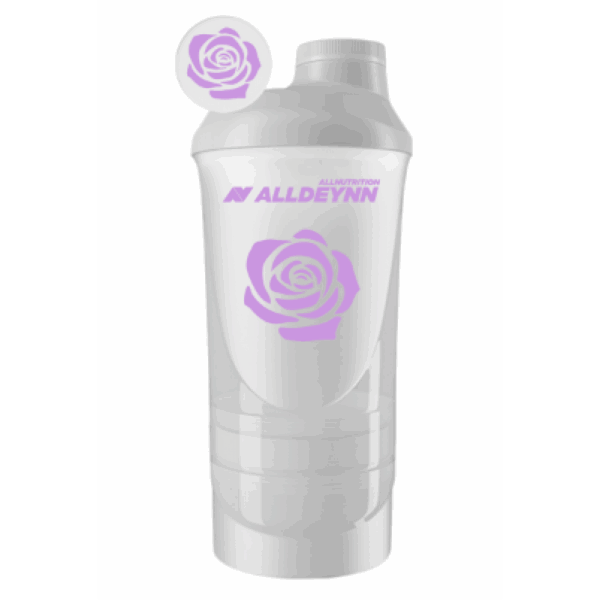 alt text: ALLDEYNN shaker - 600+350ml White bottle