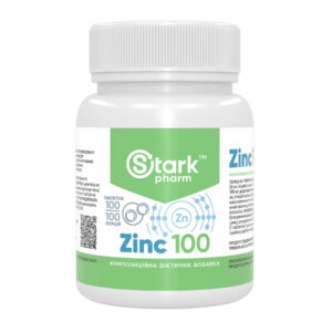 "Stark Zinc 100mg - 100tabs packaging image."