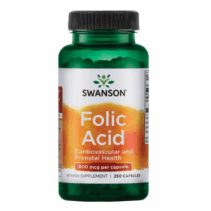 Folic Acid 800 mcg - 250 Caps bottle.