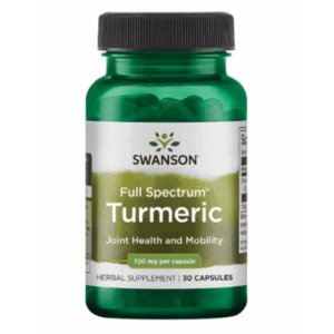 "Turmeric 720mg - 30cap supplement packaging"